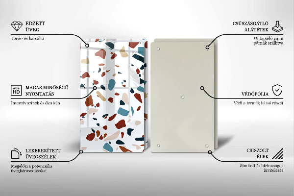 Főzőlap védő üveglap Díszítő kő