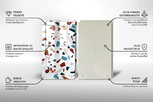 Főzőlap védő üveglap Díszítő kő