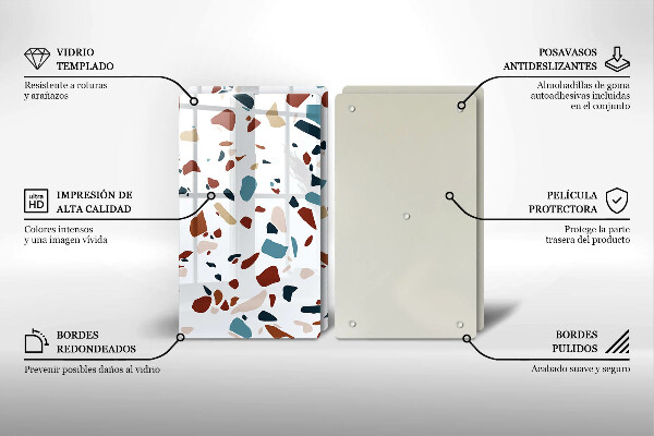 Főzőlap védő üveglap Díszítő kő