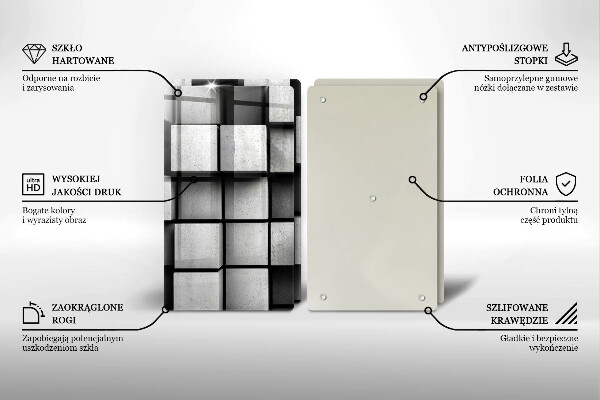 Főzőlap védő üveglap 3D geometriai háttér