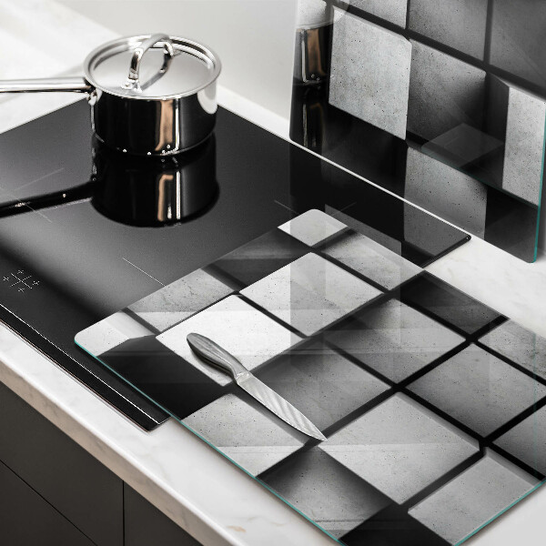 Főzőlap védő üveglap 3D geometriai háttér