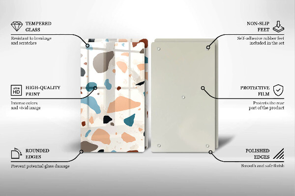 Főzőlap védő üveglap Dekoratív kőedény