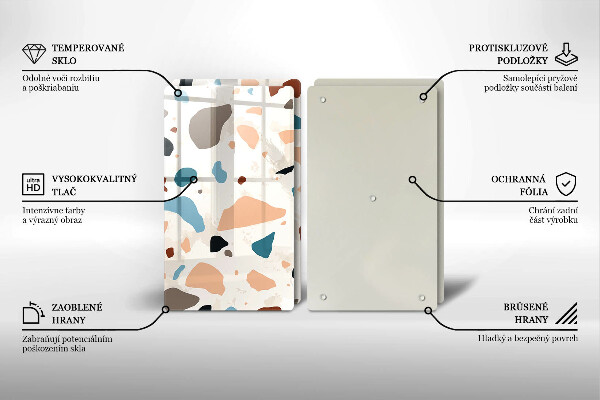 Főzőlap védő üveglap Dekoratív kőedény