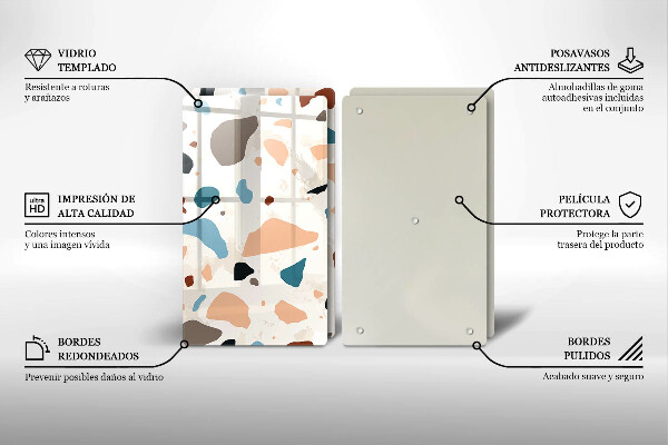 Főzőlap védő üveglap Dekoratív kőedény