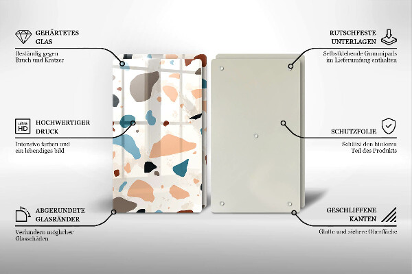 Főzőlap védő üveglap Dekoratív kőedény