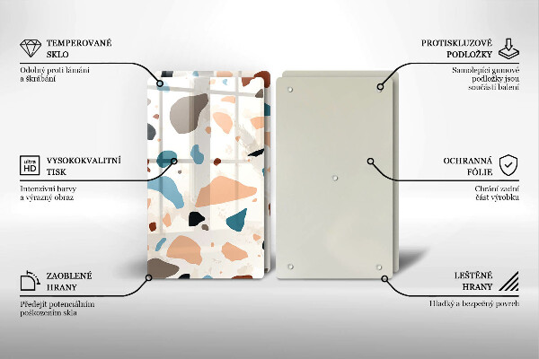 Főzőlap védő üveglap Dekoratív kőedény