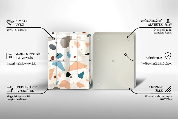 Főzőlap védő üveglap Dekoratív kőedény