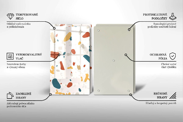 Főzőlap védő üveglap Dekoratív kőedény