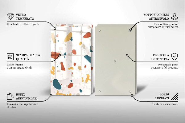 Főzőlap védő üveglap Dekoratív kőedény