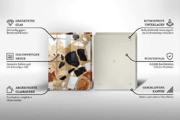 Főzőlap védő üveglap Dekoratív kövek lemez