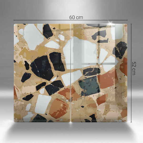 Főzőlap védő üveglap Dekoratív kövek lemez