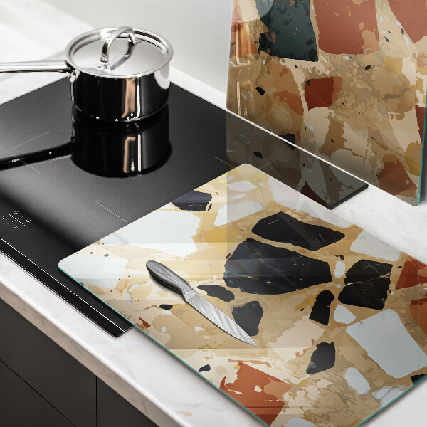 Főzőlap védő üveglap Dekoratív kövek lemez