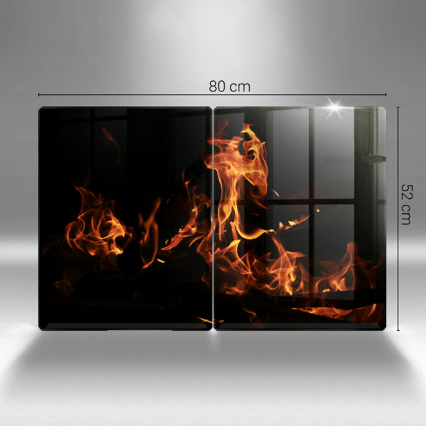 Főzőlap védő üveglap Gyújts egy élő lángot