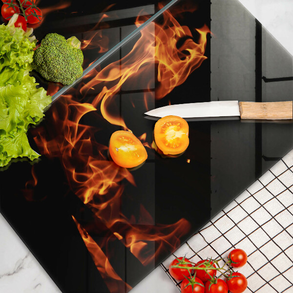 Főzőlap védő üveglap Gyújts egy élő lángot
