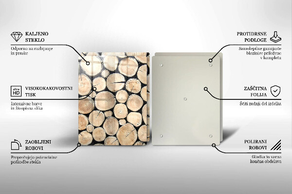 Főzőlap védő üveglap Fa fatörzsek
