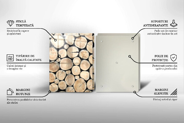 Főzőlap védő üveglap Fa fatörzsek