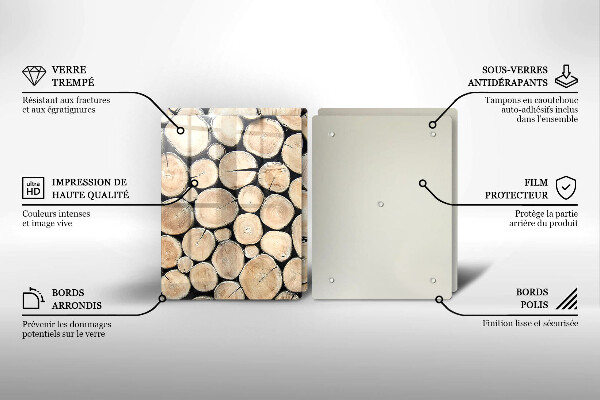 Főzőlap védő üveglap Fa fatörzsek