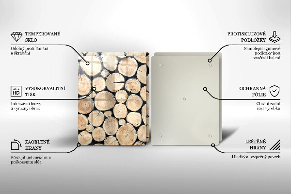 Főzőlap védő üveglap Fa fatörzsek