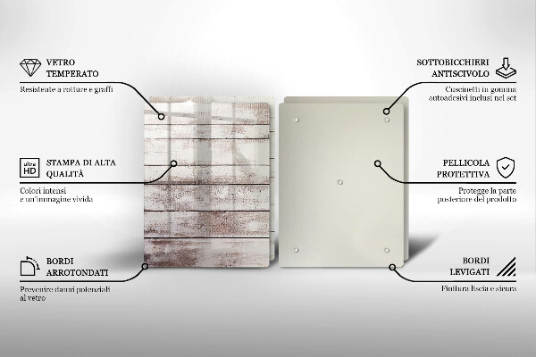 Főzőlap védő üveglap Régi fa táblák