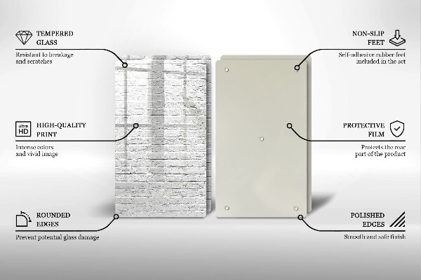 Főzőlap védő üveglap Téglafal fal