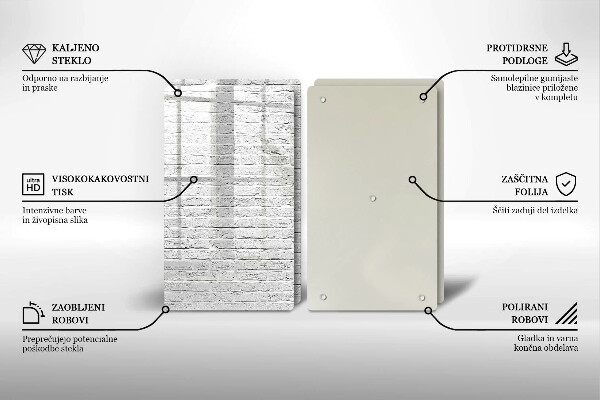 Főzőlap védő üveglap Téglafal fal