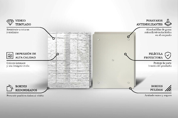 Főzőlap védő üveglap Téglafal fal