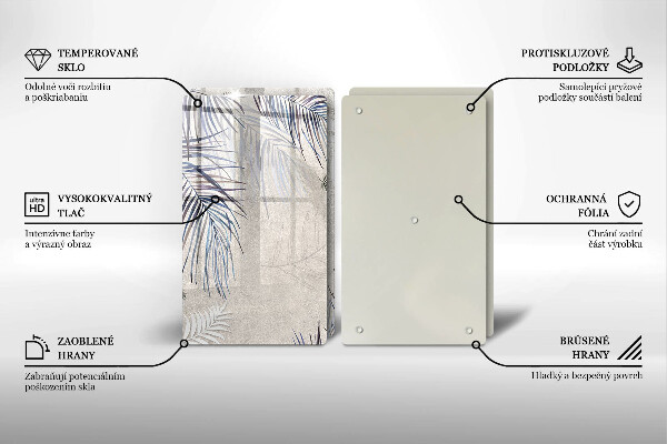 Főzőlap védő üveglap Finom levelek