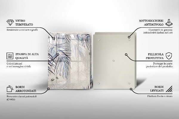 Főzőlap védő üveglap Finom levelek