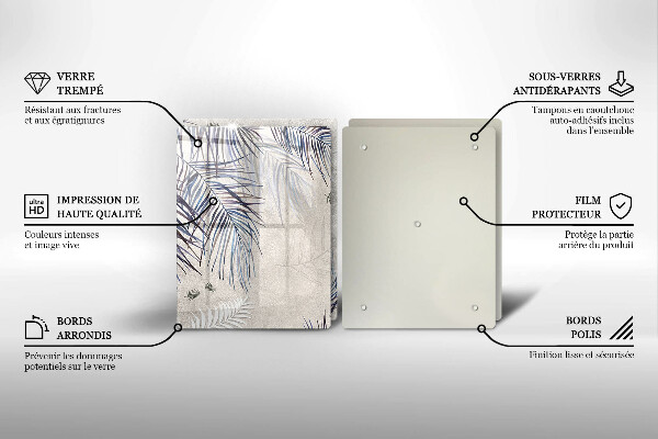 Főzőlap védő üveglap Finom levelek