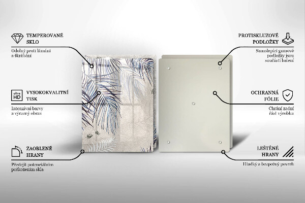 Főzőlap védő üveglap Finom levelek