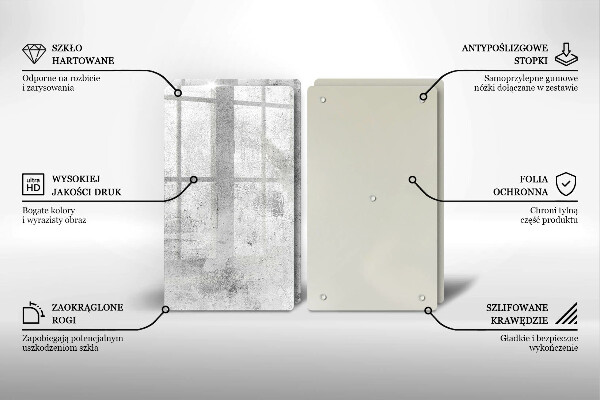 Főzőlap védő üveglap Beton textúra