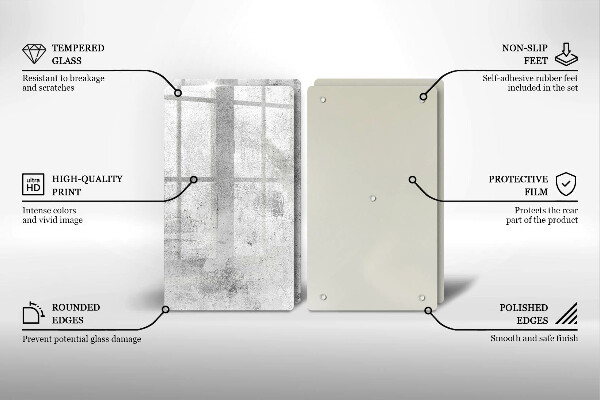 Főzőlap védő üveglap Beton textúra