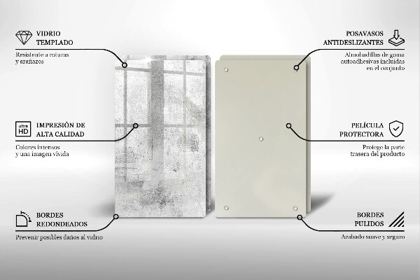 Főzőlap védő üveglap Beton textúra