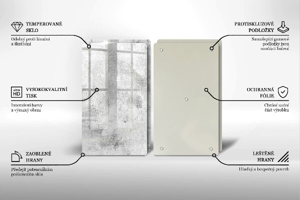 Főzőlap védő üveglap Beton textúra