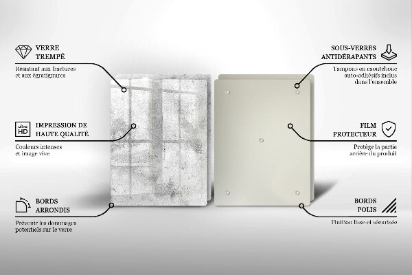 Főzőlap védő üveglap Beton textúra