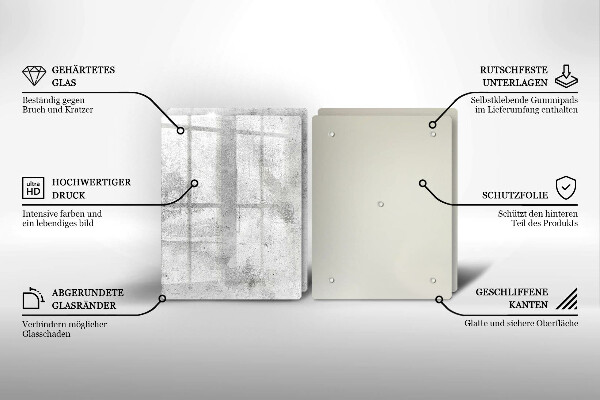 Főzőlap védő üveglap Beton textúra