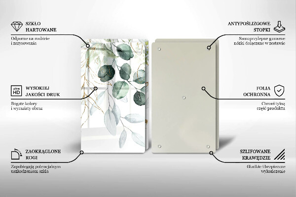 Főzőlap védő üveglap Festett növények