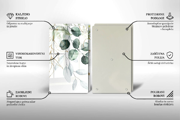 Főzőlap védő üveglap Festett növények