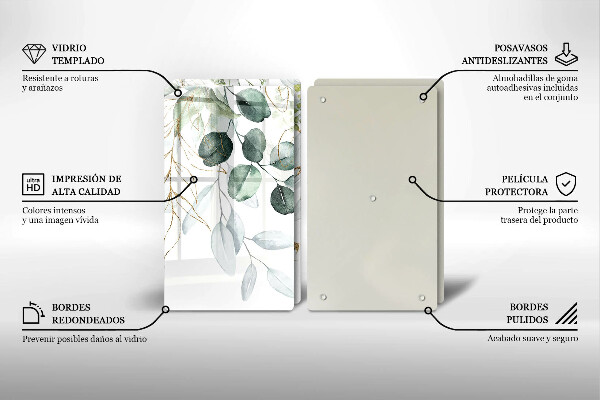 Főzőlap védő üveglap Festett növények