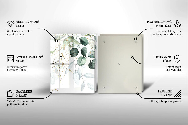 Főzőlap védő üveglap Festett növények