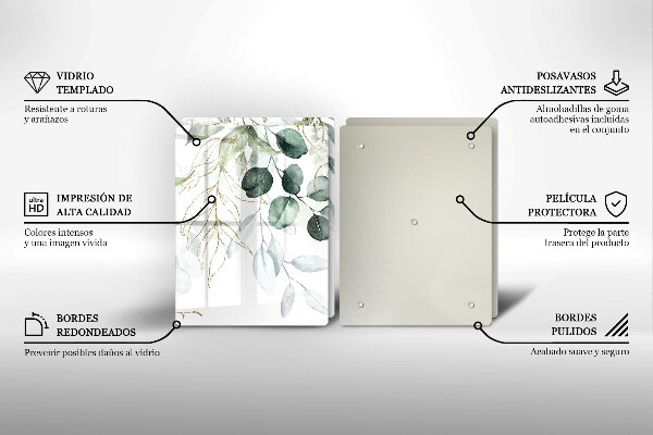 Főzőlap védő üveglap Festett növények