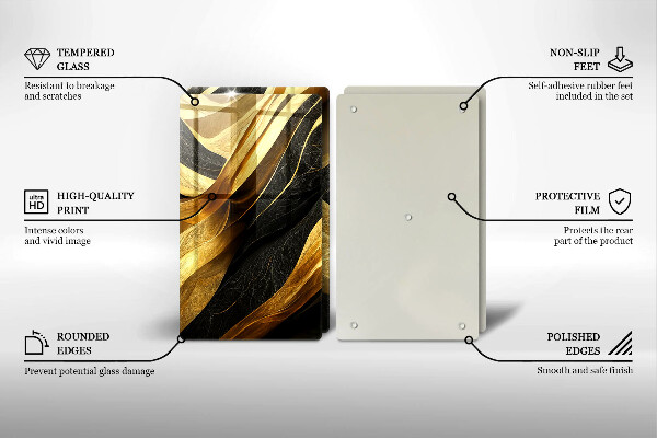 Főzőlap védő üveglap Elegáns absztrakció