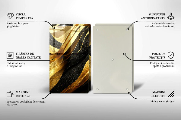 Főzőlap védő üveglap Elegáns absztrakció