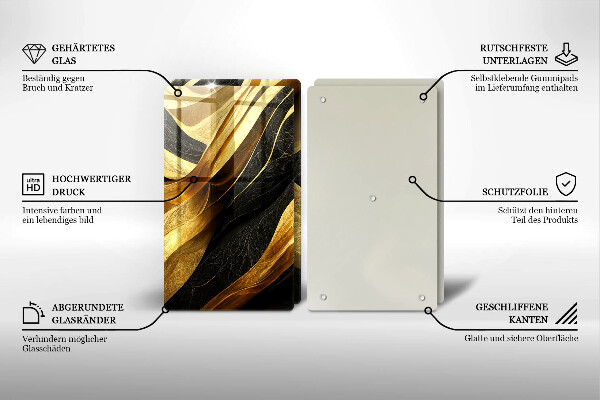 Főzőlap védő üveglap Elegáns absztrakció