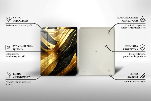 Főzőlap védő üveglap Elegáns absztrakció