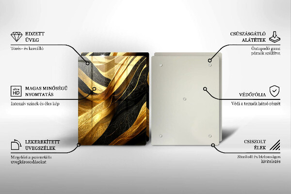 Főzőlap védő üveglap Elegáns absztrakció