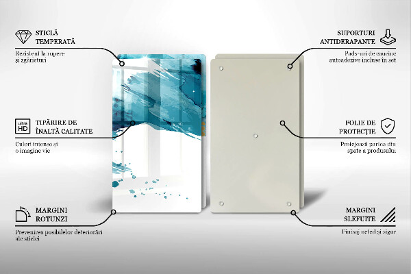 Főzőlap védő üveglap Kék foltok