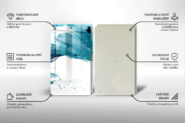 Főzőlap védő üveglap Kék foltok