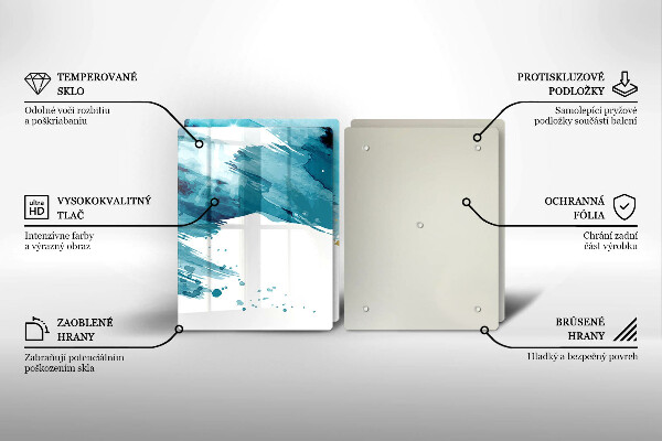 Főzőlap védő üveglap Kék foltok