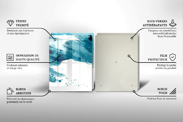 Főzőlap védő üveglap Kék foltok